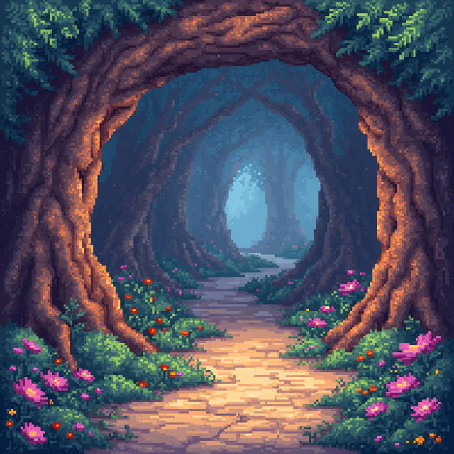 Create a vibrant and detailed 25x25 pixel art image featuring a small, intricate scene or character with a nostalgic feel.