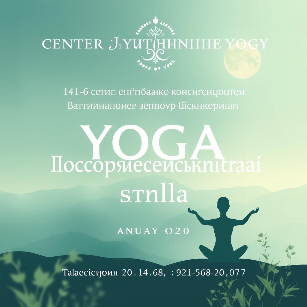 Create a poster for an event organized by the Center of Authentic Yoga