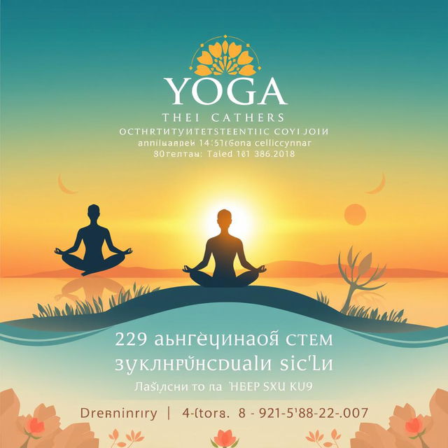 Create a poster for an event organized by the Center of Authentic Yoga