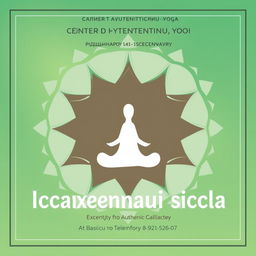 Create a poster for an event organized by the Center of Authentic Yoga