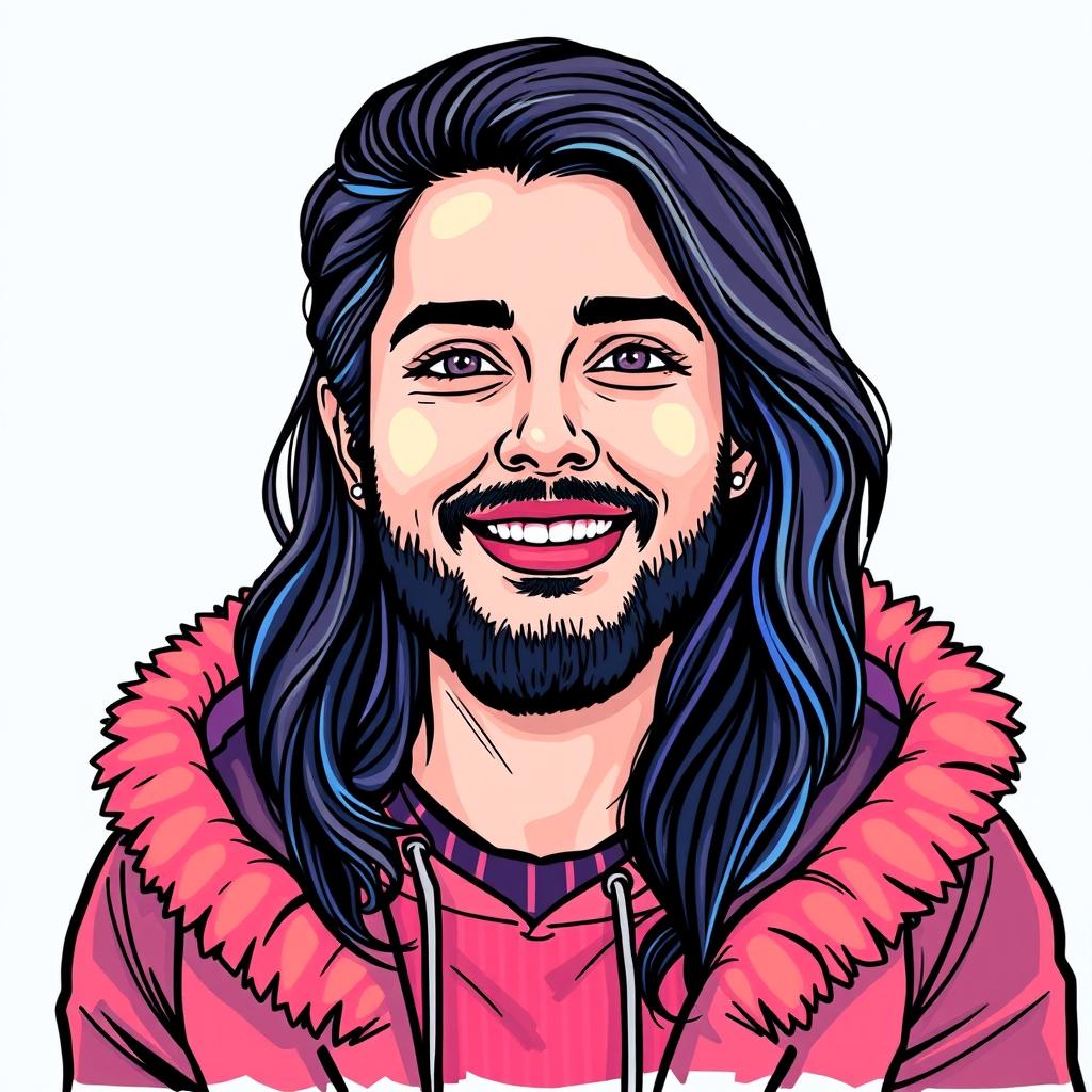 Create a beautifully drawn profile image for the YouTube channel '@Efe_Atess' with vibrant colors and a detailed drawing style, making it eye-catching and professional