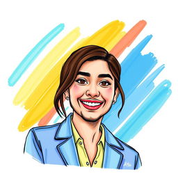 Create a beautifully drawn profile image for the YouTube channel '@Efe_Atess' with vibrant colors and a detailed drawing style, making it eye-catching and professional