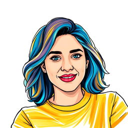 Create a beautifully drawn profile image for the YouTube channel '@Efe_Atess' with vibrant colors and a detailed drawing style, making it eye-catching and professional