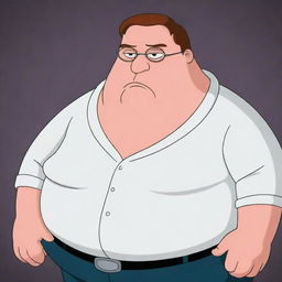 Peter Griffin from Family Guy animated series portrayed with an evil, sinister persona while retaining his iconic look.