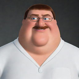 Peter Griffin from Family Guy animated series portrayed with an evil, sinister persona while retaining his iconic look.