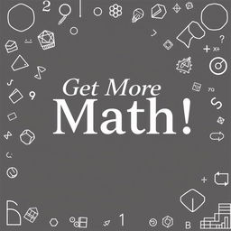 Create a book cover for an adult math learning book with a professional and clean design