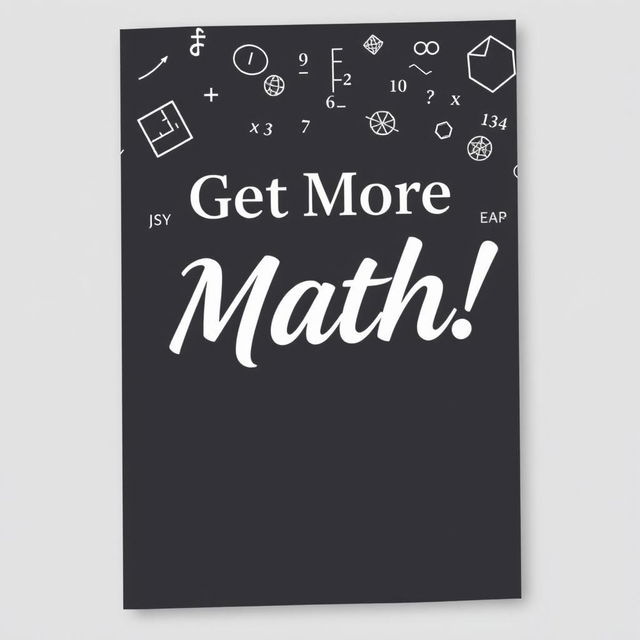 Create a book cover for an adult math learning book with a professional and clean design