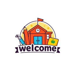 Create a welcoming logo for a school website