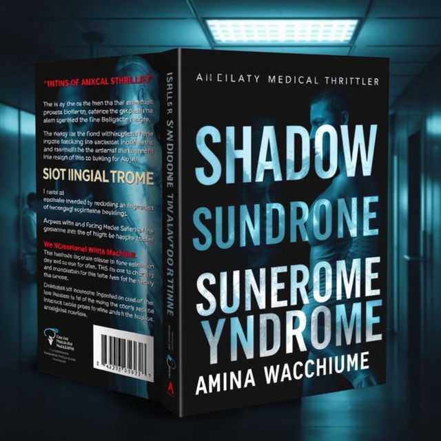 A medical thriller book cover titled 'Shadow Syndrome' by Amina Wachiuri