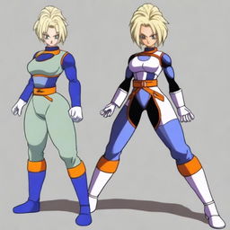 Create an image of a Saiyan woman in Kenichi Tachibana's style, inspired by the appearance of Michelle K