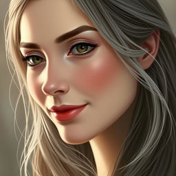 A detailed and realistic portrait of a woman