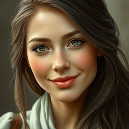 A detailed and realistic portrait of a woman