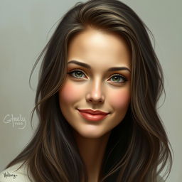 A detailed and realistic portrait of a woman