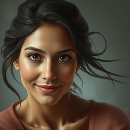 A detailed and realistic portrait of a woman