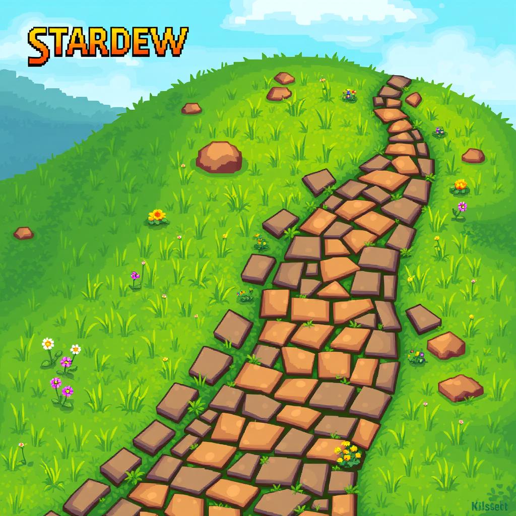 Create a path in the style of Stardew Valley