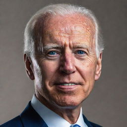 A detailed, respectful, and accurate portrait of Joe Biden, the 46th president of the United States, capturing his distinctive features and demeanor.