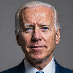 A detailed, respectful, and accurate portrait of Joe Biden, the 46th president of the United States, capturing his distinctive features and demeanor.