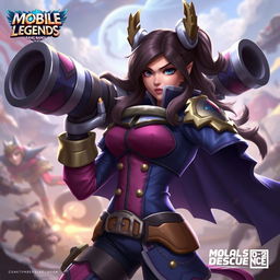 Create a realistic image of Layla, a character from Mobile Legends: Bang Bang