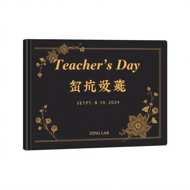 Create a sophisticated and noble cover for a Teacher's Day electronic photo album dedicated to professors with high attainments in medicine