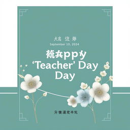 Design a mature and noble cover for a Teacher's Day electronic photo album