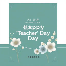 Design a mature and noble cover for a Teacher's Day electronic photo album