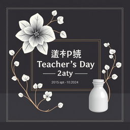 Design a mature and noble cover for a Teacher's Day electronic photo album