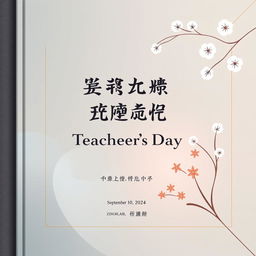 Design a mature and noble cover for a Teacher's Day electronic photo album