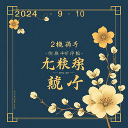 Create an electronic photo album cover for Teacher's Day with the text '2024年9月10日', 'ZENG LAB', '教师节快乐', and '811实验室'