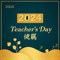 Create an electronic photo album cover for Teacher's Day with the text '2024年9月10日', 'ZENG LAB', '教师节快乐', and '811实验室'