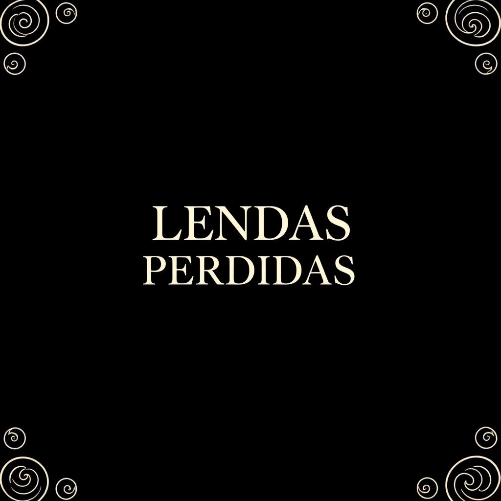 A black background with spiral lines at the borders