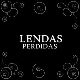 A black background with spiral lines along the borders and the text 'LENDAS PERDIDAS' written in the center