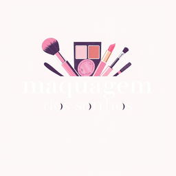 A logo for a makeup brand named 'maquiagem dos sonhos'