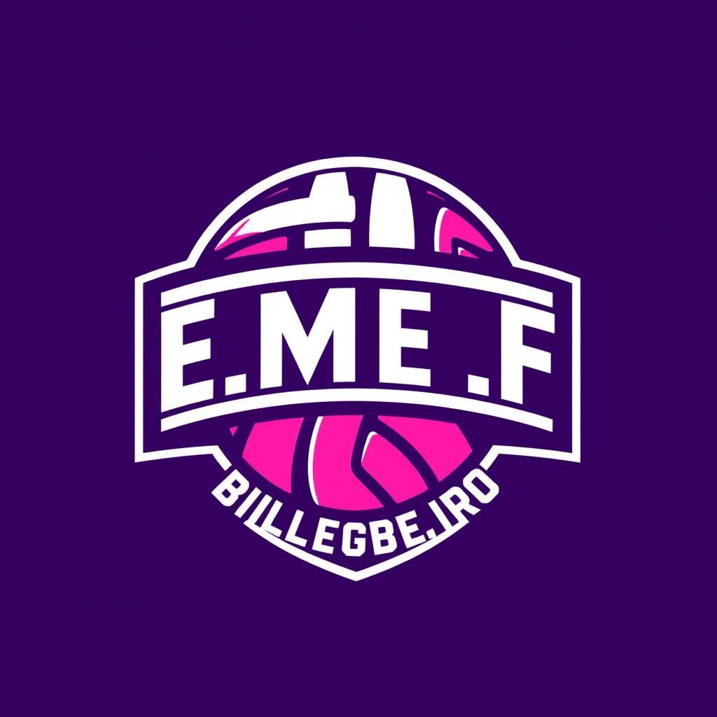 Create a logo for a volleyball group named 'E