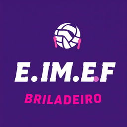 Create a logo for a volleyball group named 'E