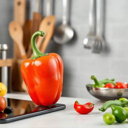 Create an image of a home tool that looks like a pepper