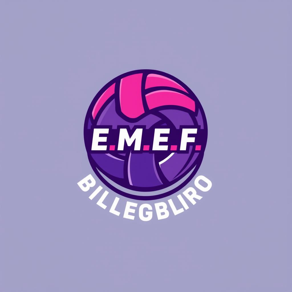Create a logo for a volleyball group named 'E
