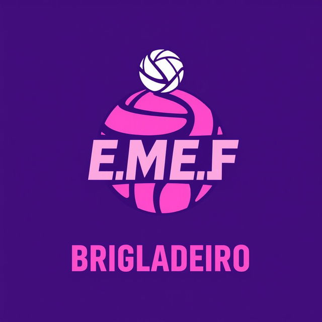 Create a logo for a volleyball group named 'E