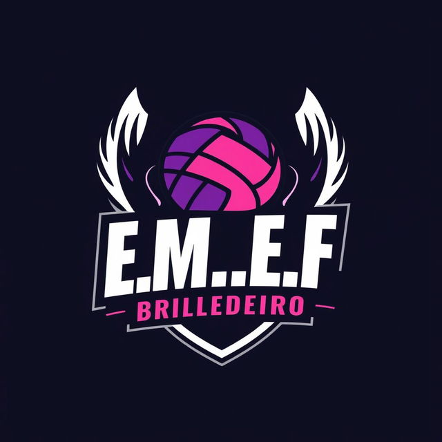 Create a logo for a volleyball group named 'E