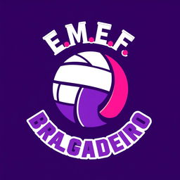 Create a logo for a volleyball group named 'E