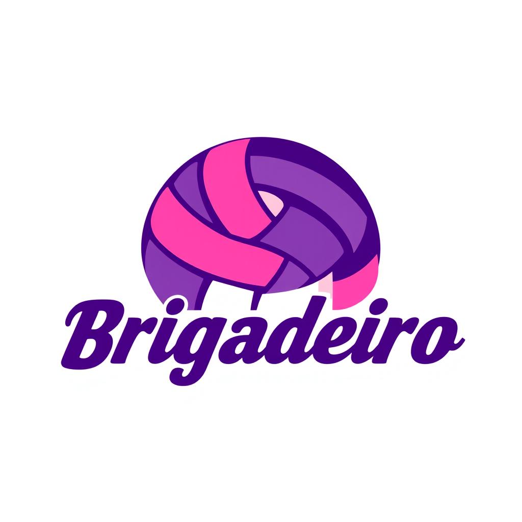 Create a logo for a volleyball group named 'Brigadeiro'