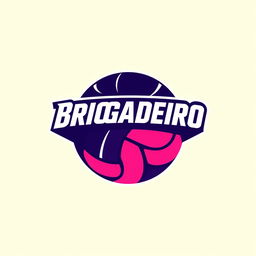 Create a logo for a volleyball group named 'Brigadeiro'