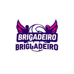 Create a logo for a volleyball group named 'Brigadeiro'