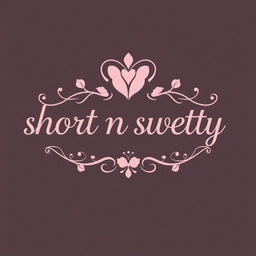 Create a logo with the name 'short n swetty' in a coquette style