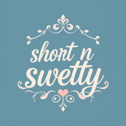 Create a logo with the name 'short n swetty' in a coquette style