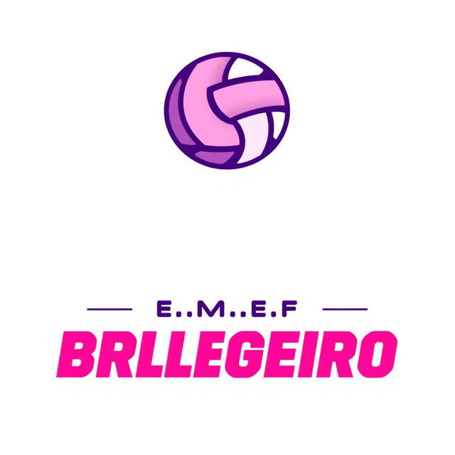 Create a logo for a volleyball group named 'E