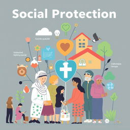 An image illustrating social protection in a community