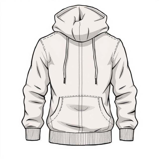 A detailed illustration of a stylish hoodie jacket, showcasing its design, texture, and color