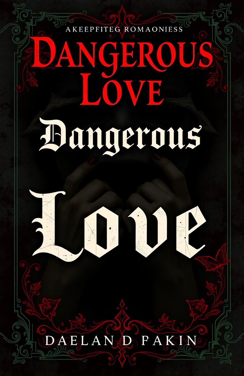 Create a book cover for a dark academia demonic vampire romance novel