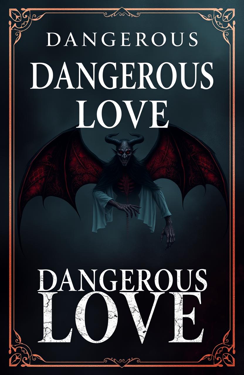 Create a book cover for a dark academia demonic vampire romance novel