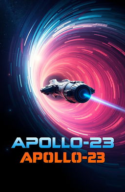 Create a movie poster for a futuristic space thriller titled 'Apollo-23'